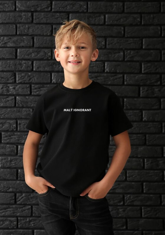 Nowoczesna dziecięca koszulka Mały IGNORANT