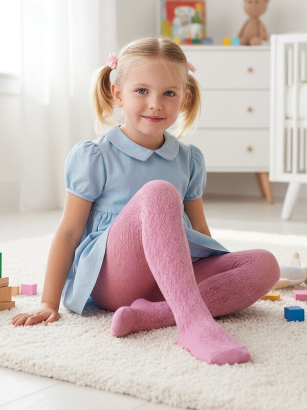 Kislányos harisnya rózsaszín színben