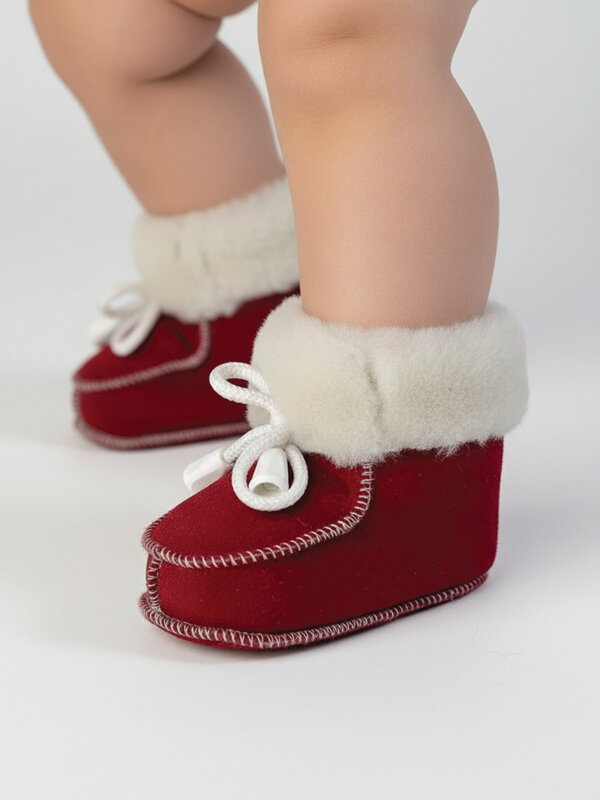 Meleg bőr babacipő 0-12 hónapos méret