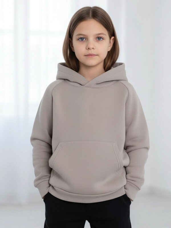 Detská pohodlná teplá mikina VSB KIDS mineral