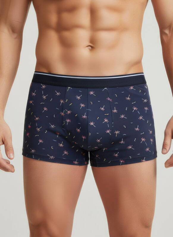 Férfi boxeralsó színes pálmamintával