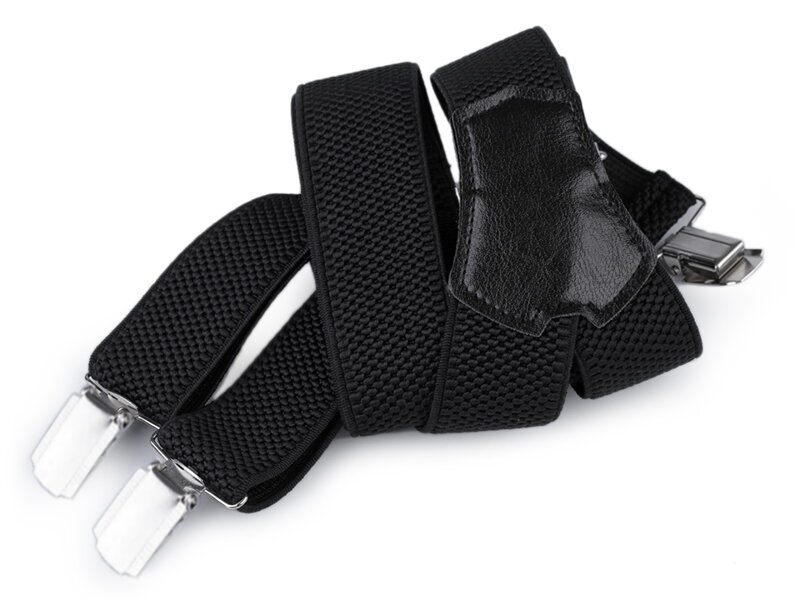 Nadrágtartó hossz 120 cm szélesség 3,5 cm fekete 650265 Nadrágtartó hossz 120 cm szélesség 3,5 cm fekete 650265
