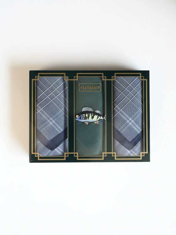 Darčekové balenie pre rybára - pánske vreckovy 3 kusy