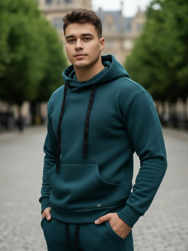 Pánska klasická mikina VSB CLASSIC petrolej 