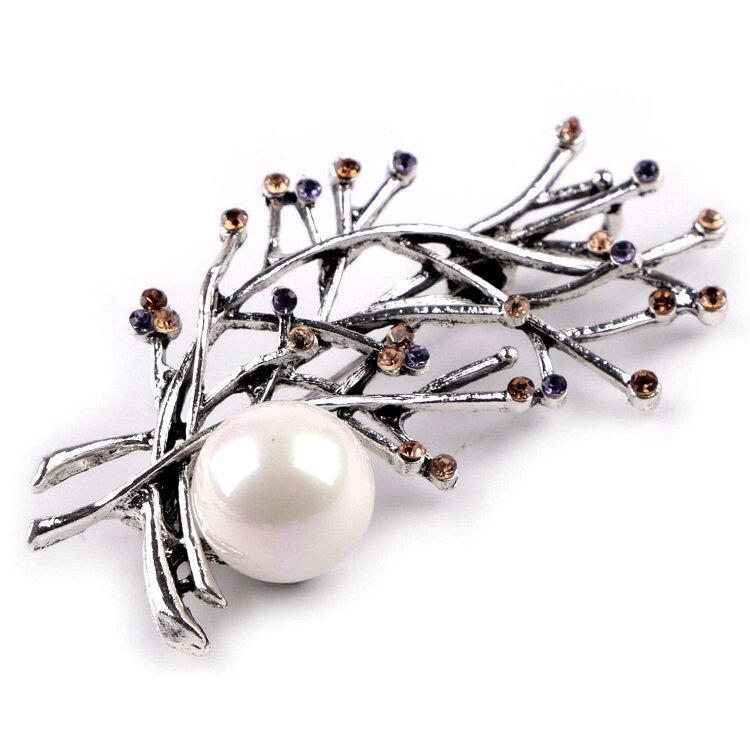 Bross vágott strasszokkal 370020 fehér Bross vágott strasszokkal 370020 fehér