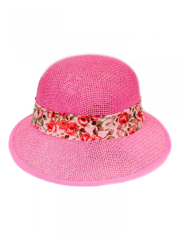 Női kalap szalaggal KDS- 19 rózsaszín
