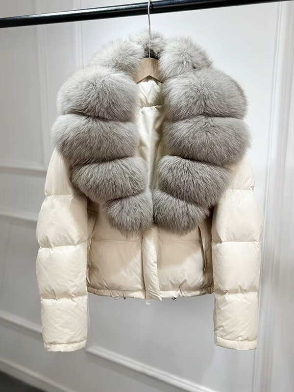 Dámska prešívaná biela paperová bunda  Dámska prešívaná biela paperová bunda