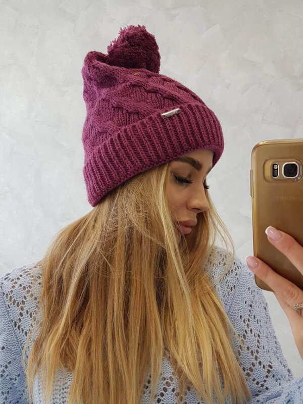 WANDA K281 női sapka sötétlila WANDA K281 női sapka sötétlila