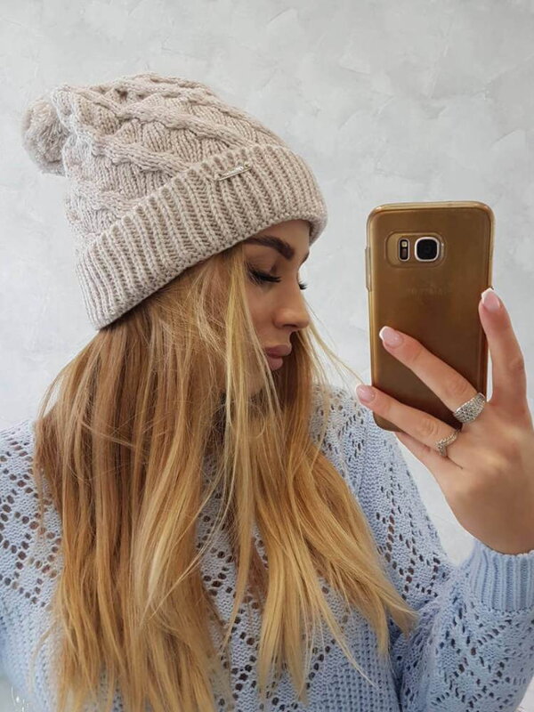 WANDA K281 női sapka világosbézs  WANDA K281 női sapka világosbézs