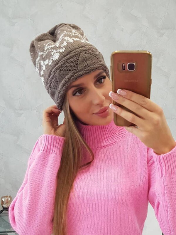 Női sapka Kira K374 cappuccino Női sapka Kira K374 cappuccino