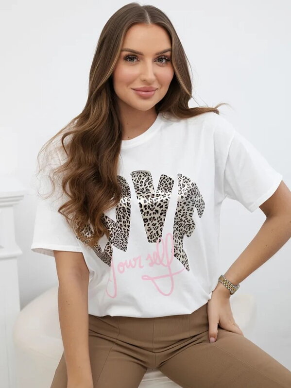 Pamut póló 01-2361 LOVE fehér Pamut póló 01-2361 LOVE fehér