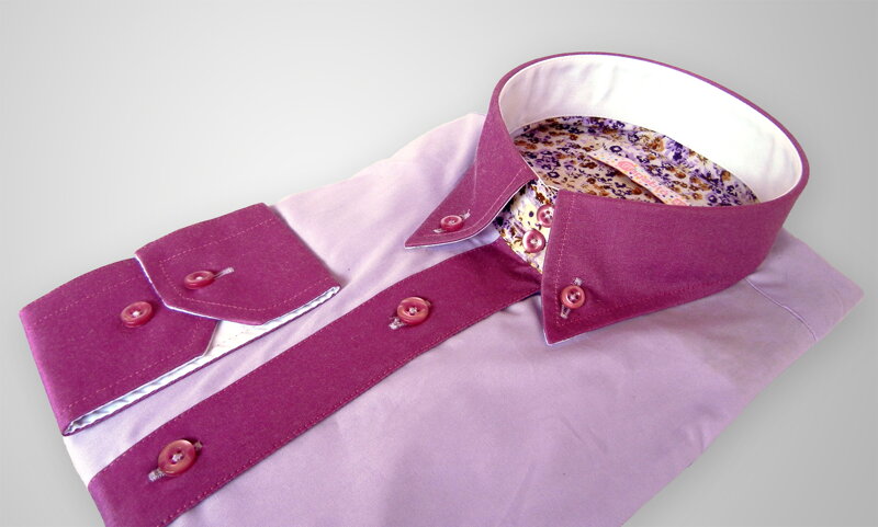 Repablo Női lila ing virágokkal - SLIM FIT STRIH KD30 Repablo Női lila ing virágokkal - SLIM FIT STRIH KD30