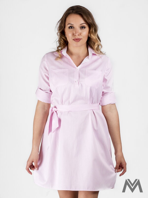Női ing ruha VS-DS 1842 rózsaszín