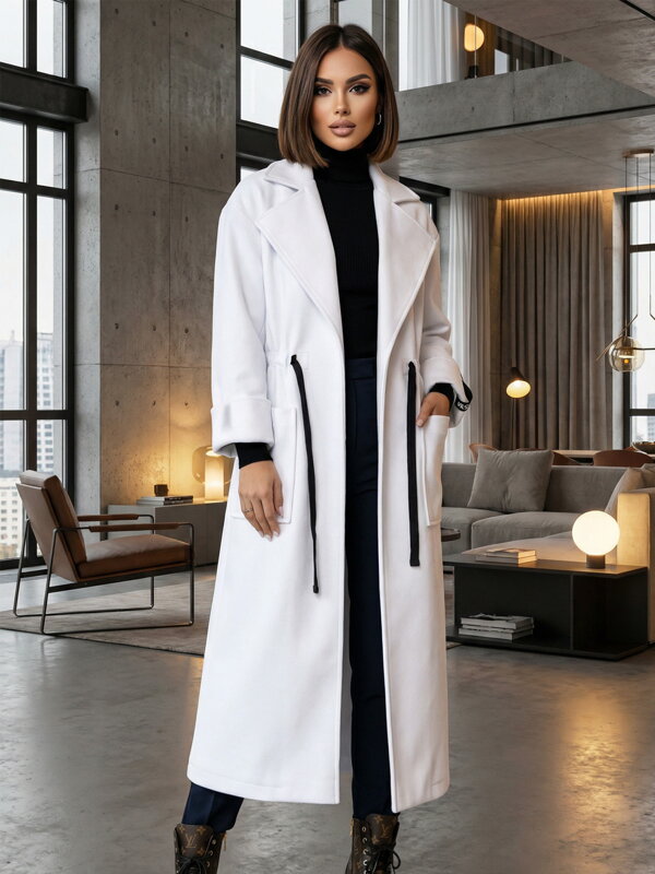 Női elegáns kabát VSB KLOE fehér