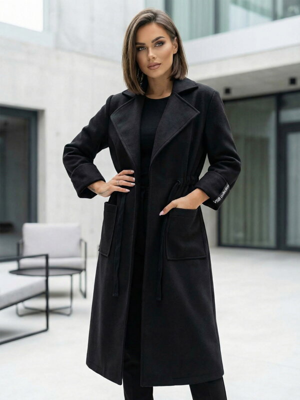Női elegáns kabát VSB KLOE fekete 