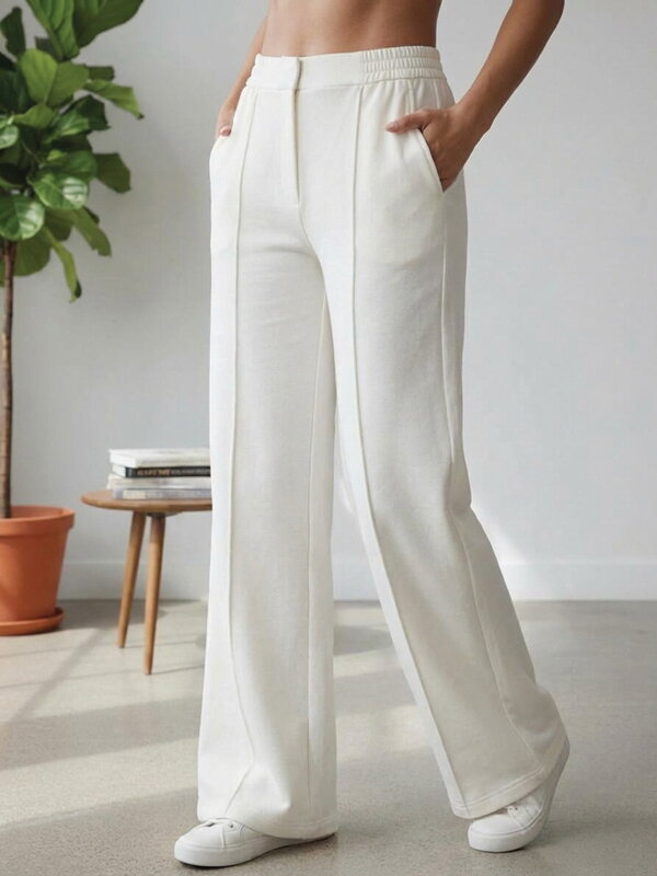 Dámske biele elegantné nohavice VSB LEMI 