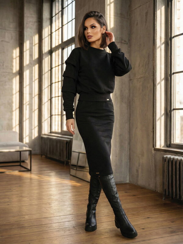 Női melegítő szett VSB ELIZABETH fekete színben