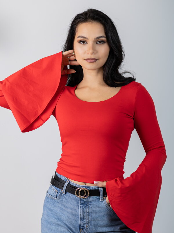 Dámske červené elegantné tričko VSB DORA Dámske červené elegantné tričko VSB DORA