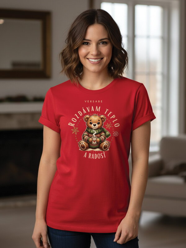 Gyönyörű VSB karácsonyi póló piros színben