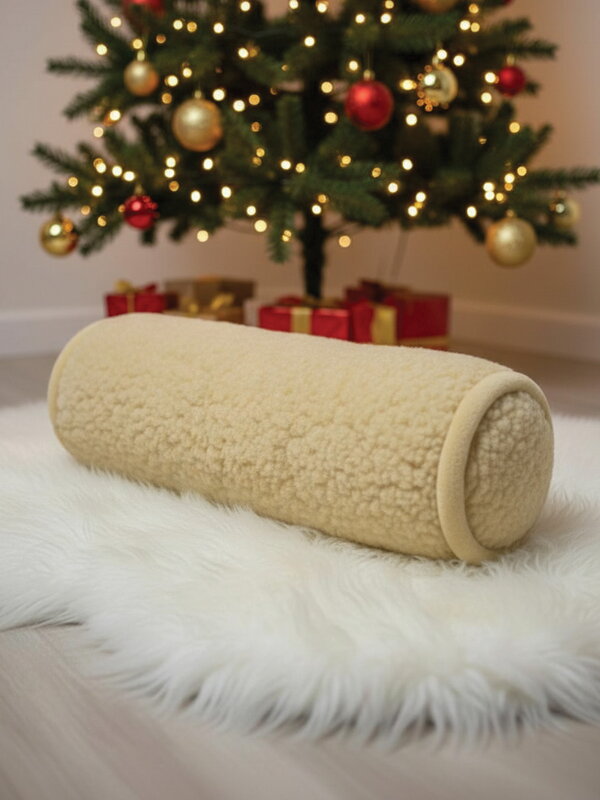 Henger alakú gyapjú kispárna