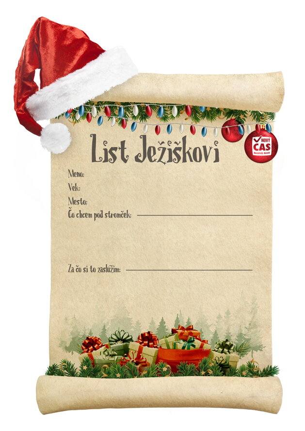 List pre Ježiška