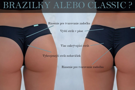 BRAZILKY VS  CLASSIC plavkové nohavičky – aký strih si vybrať?
